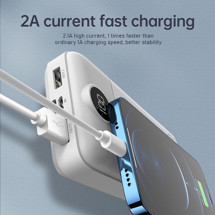 Kivee Power Bank Fast Charging 20000Mah Dual Input And Output 5V2.1A Lcd Power Bank