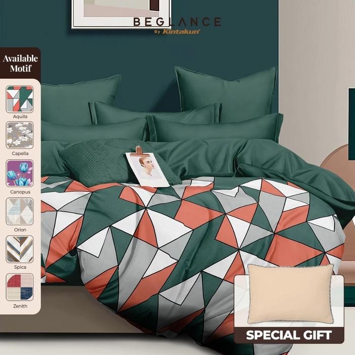 ASLI [Tya Ariestya] Kintakun Beglance rosuede Bedcover Set 160/180 Tinggi 30cm Multivariant READY