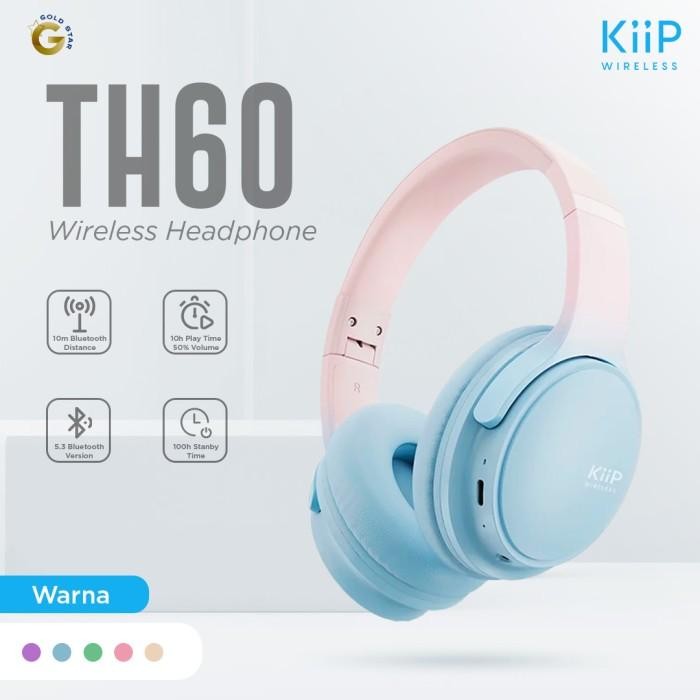 Kiip Wireless Th60 Headphone Bluetooth Wireless Headset Earphone