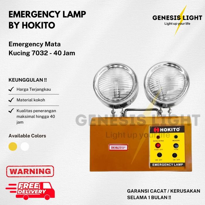 Hokito emergency led kuning 2 mata 7032