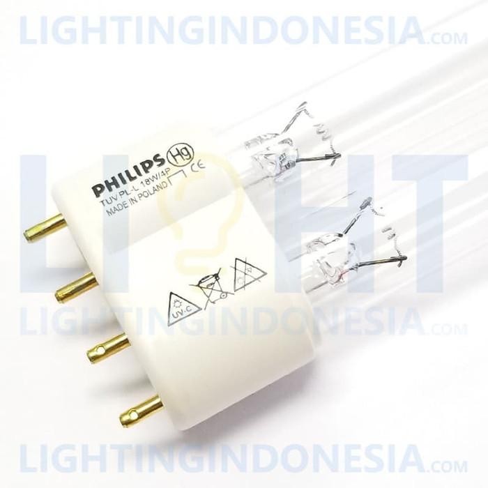 Lampu UVC PHILIPS TUV PL-L 18W 4P Disinfektan Air & Udara PLL UV-C TUV
