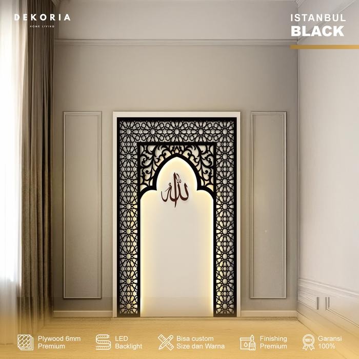 Mihrab Mushola Rumah Aesthetic Islamic + LED ISTANBUL