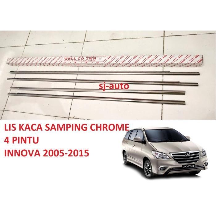 Window Liner Lis Kaca Samping Innova 2004-2015 Chrome kaca samping