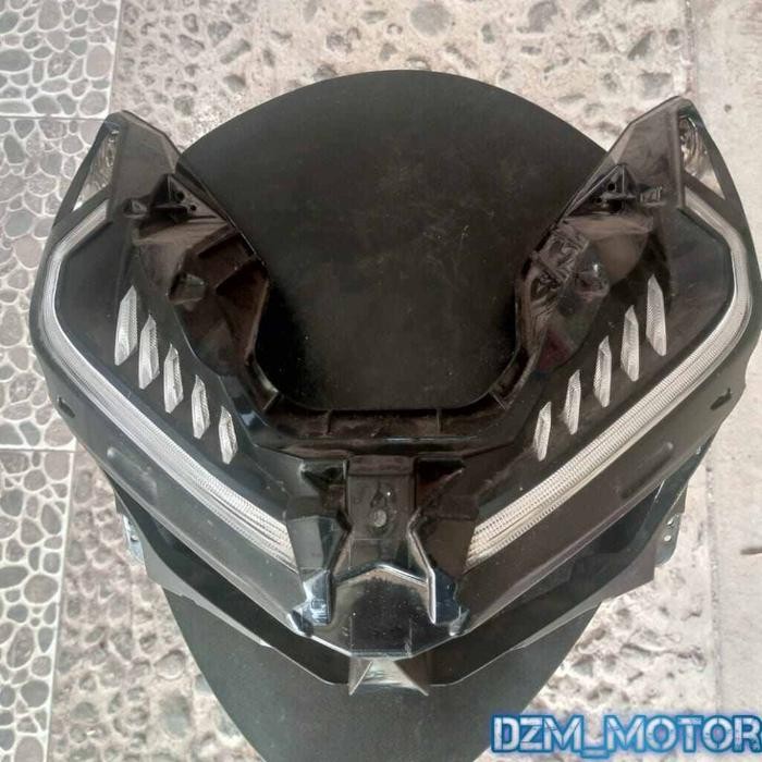 PREMIUM lampu depan alis cover frame garnis honda vario 150 new led 2018 ori