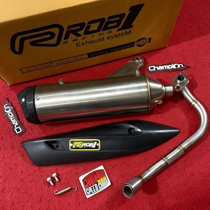 PREMIUM Knalpot Standar Racing Stainless ROB1 Beat FI Beat ESP UP TO 2019
