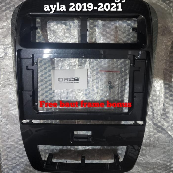 PREMIUM frame head unit android 10 inch mobil agya ayla 2019-2021