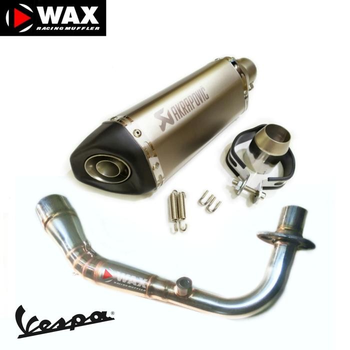 PREMIUM KNALPOT RACING AKRAPOVIC FOR VESPA MATIC SPRINT LX PRIMAVERA GTS 150