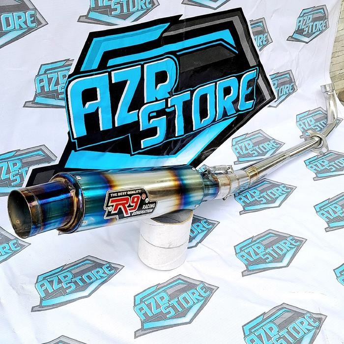 PREMIUM Knalpot racing SATRIA Fu R9 Blue jupiter mx sonic supra gtr Motor Coklat Crom Motorcycle