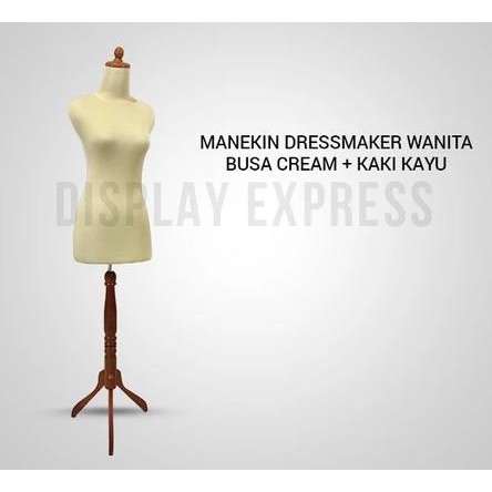 

PATUNG MANEKIN DM KAIN CREAM + SHOK + KAKI KAYU