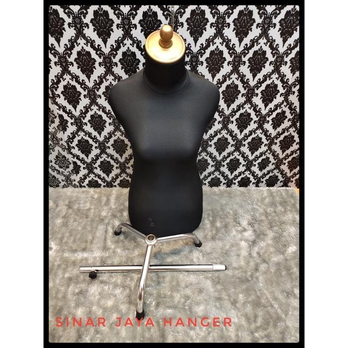 

MANEKIN DRESSMAKER WANITA LAPIS KAIN WARNA HITAM + KAKI BESI