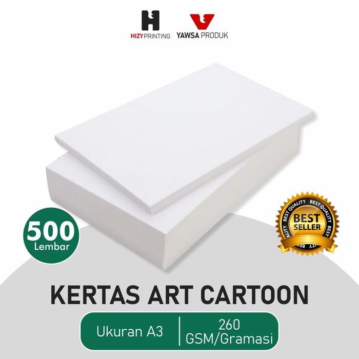 

Kertas Art Carton/Art Karton 260 GSM/Gram Ukuran A3 - 500 Lembar