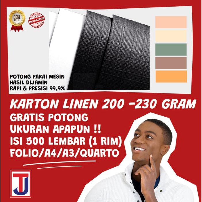 

KARTON LINEN WARNA HITAM / PUTIH Ukuran F4 / A4 / A3 /lainnya [1 RIM]