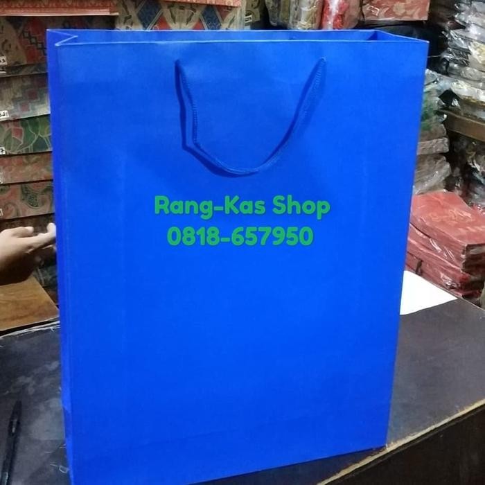 

Paperbag BIRU Folio karton Duplex Tebal