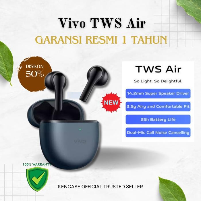 TERBARU Vivo TWS Air Original Earphone Dual Mic Noise Cancelling