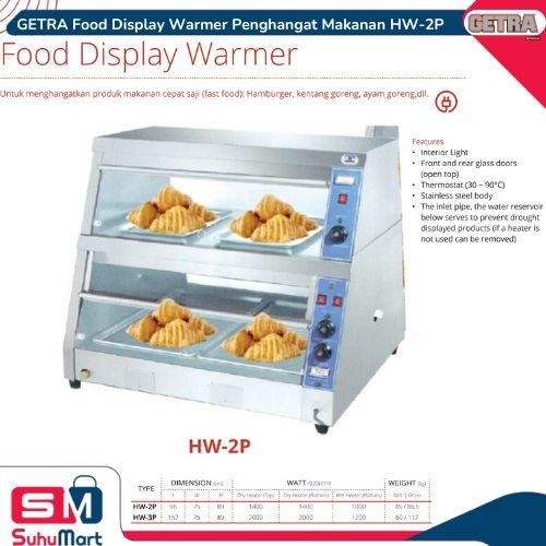 GETRA Food Display Warmer Penghangat Makanan HW-2P / HW 2P / HW2P Kode 631