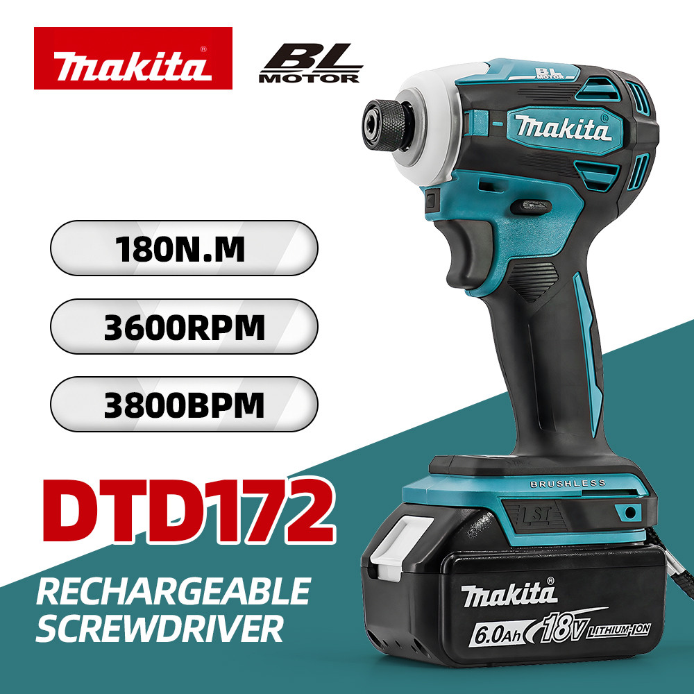 Makita Wireless Drills DTD172 Charging Drill Brushless Driver 18V Electric Screwdriver Impact Hand E