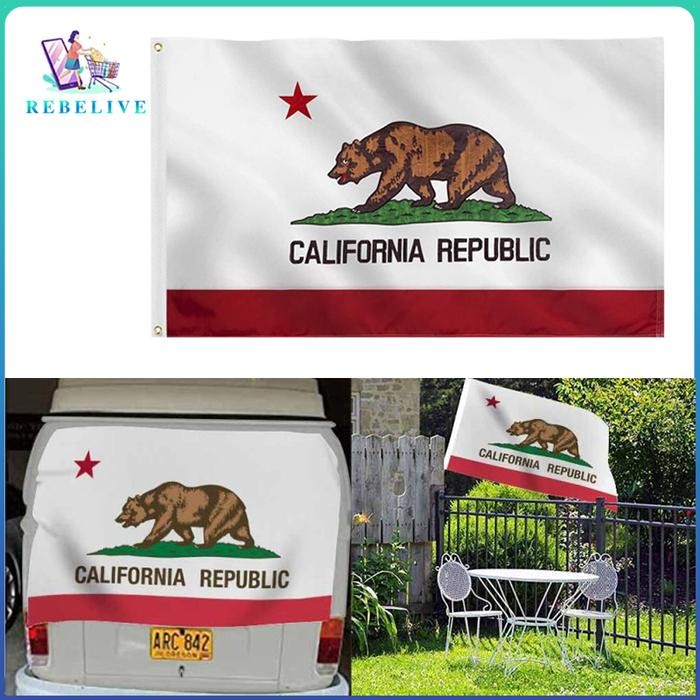 

Terlaris 90x150cm Bendera California Bendera Kalifornia California Flag SALE