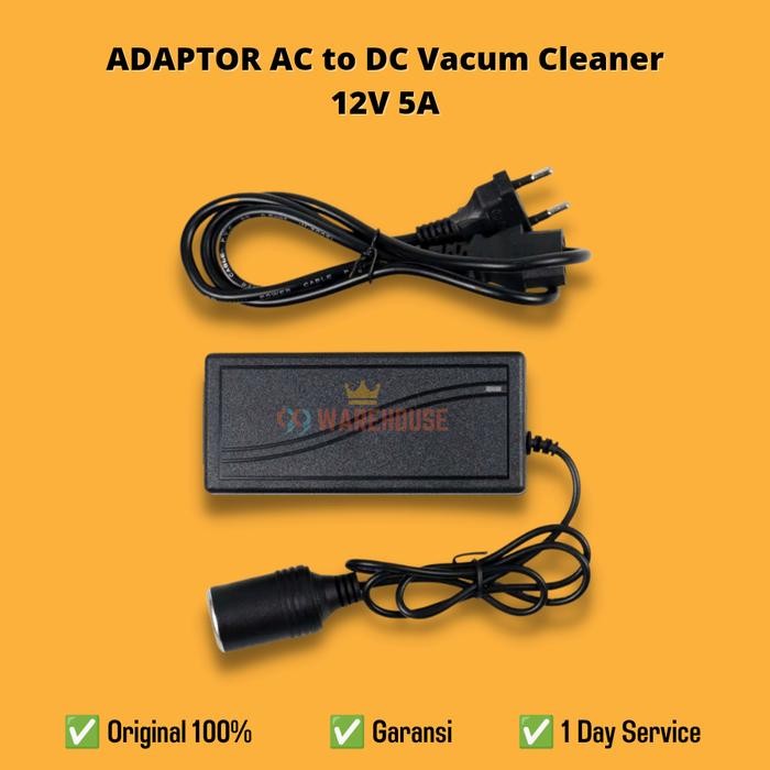 Adaptor Inverter Daya Mobil Power Supply AC 220V ke DC 12V 5A Adapter