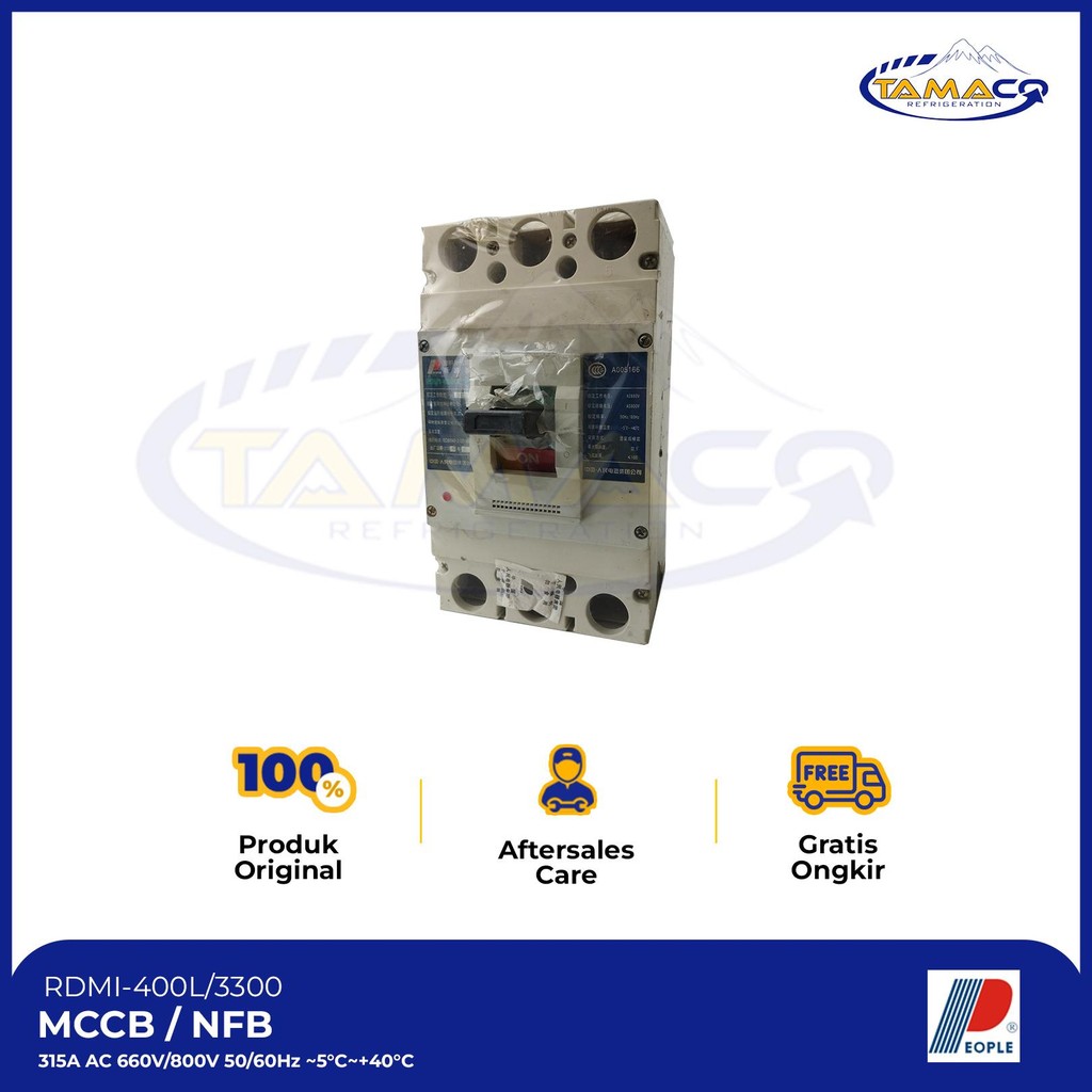 RDMI-400L/3300 MCCB / NFB 315A AC 660V/800V 50/60Hz ~5°C~+40°C People