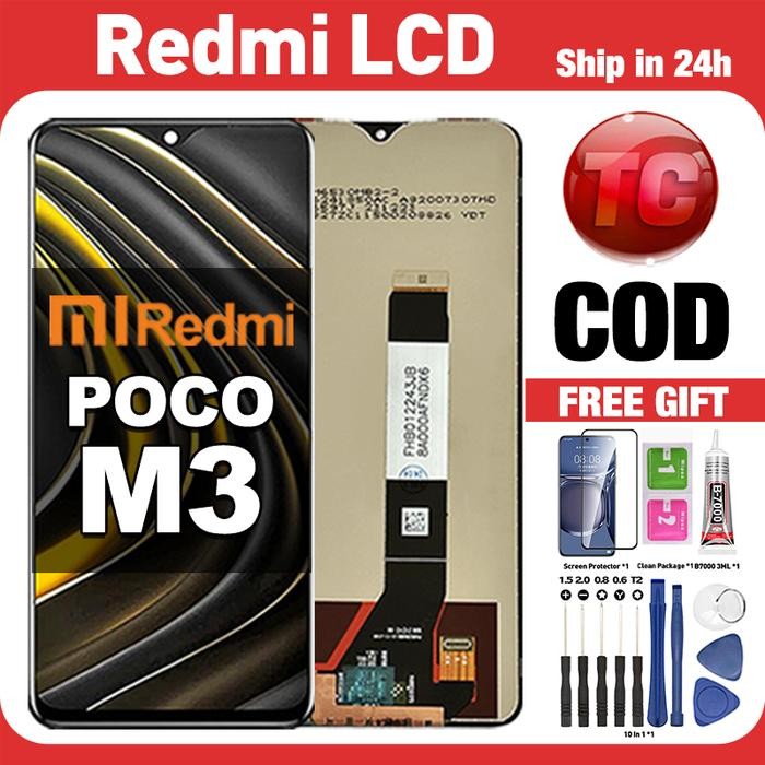 Original Lcd Poco M3 Fullset Asli Layar Hp Touchscreen Sentuh Versi Tinggi Cod