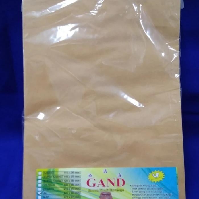 

AMPLOP COKLAT FOLIO GAND 80 GR (100 LEMBAR) KODE 1272