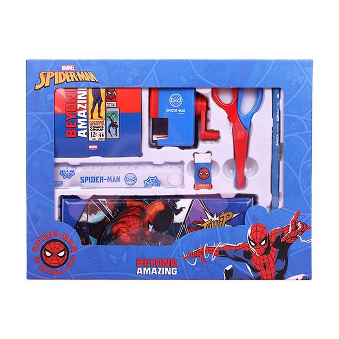 

READY Paket Alat tulis Set Stationery Gift Box Marvel Spiderman 7 in 1 Gunting Pensil Penggaris