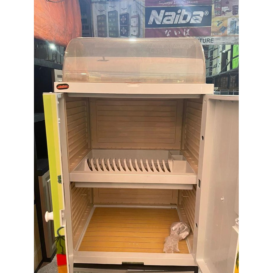 Bergaransi Lemari Piring Plastik Naiba / Rak Piring Plastik Naiba Gratisongkir