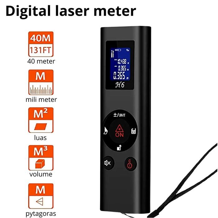 

Meteran laser digital 40 meter laser distance alat ukur jarak H6
