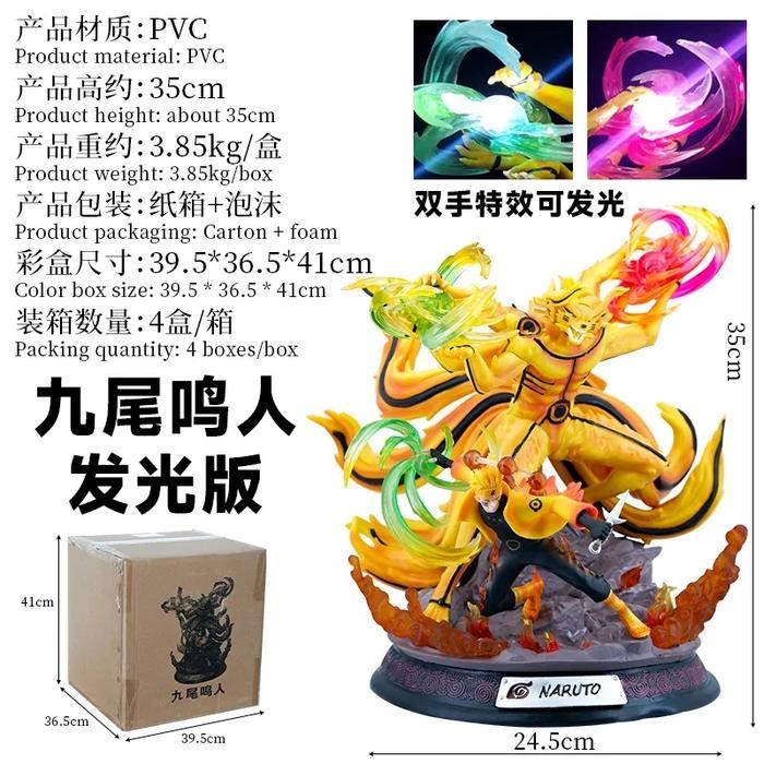 Action Figure Uzumaki Naruto Kurama Mode Sage Biju Jinchuriki Baryon