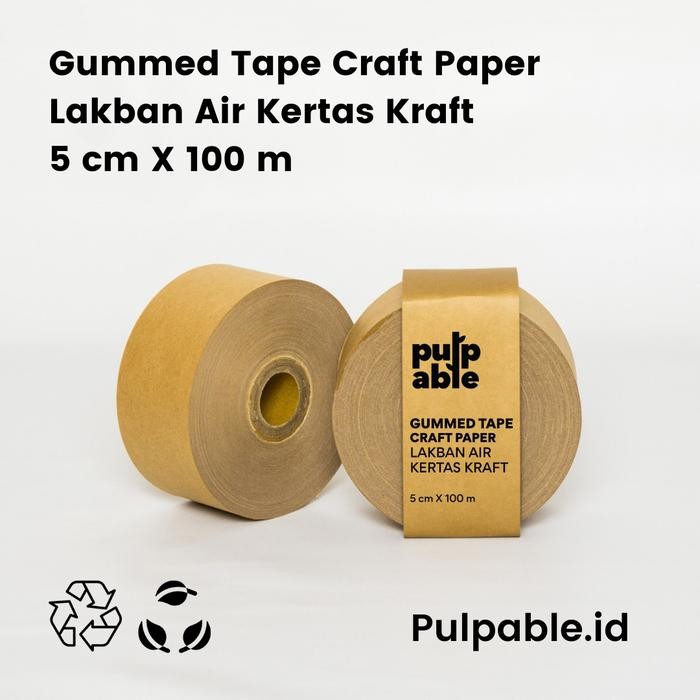 

Lakban air ramah lingkungan / Brown Eco Friendly Gummed Tape Pulpable