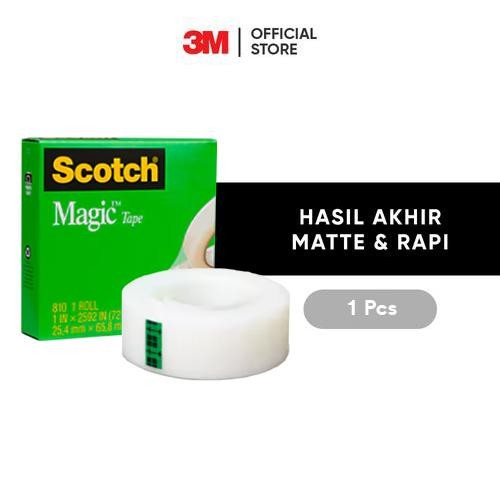 

3M Scotch Magic Tape Transparan, Hasil akhir matte & rapi, 1 pc