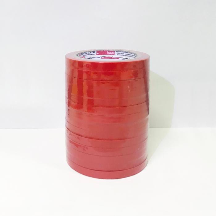 

(14 Pcs) Nachi Bakery Tape Hard PVC Tape 9 mm x 50 yard Merah