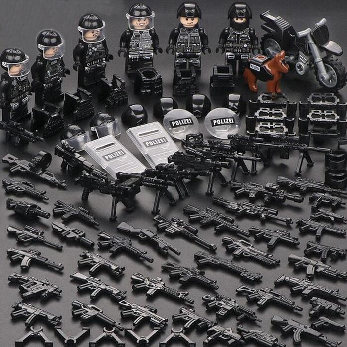 Mainan Minifigure Military Swat Military Team