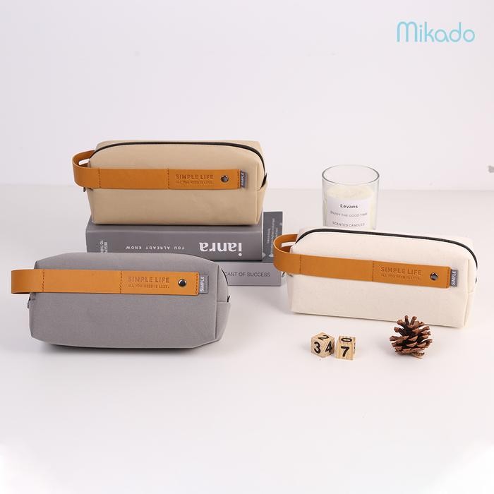 

BEST SELLER LANGUO Rectangle Pencil Case Canvas / Pouch