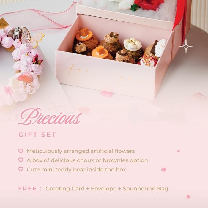 

Valentine Precious Hampers Gift 2025 Brownies + Teddy Bear - Sweet Dessert Box