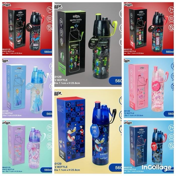BEST SELLER Botol smiggle/smiggle lively spritz spray water bottle