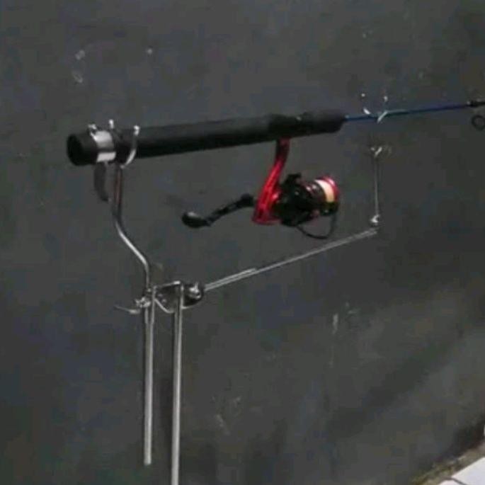 cagak joran pancing stainless steel asli