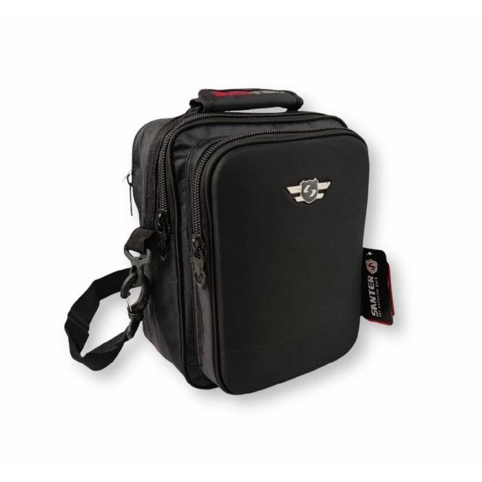 TAS PRIA SANTER UKURAN L MODEL BERIDIRI MOTIF POLOS TAS SELEMPANG KAIN SEMINAR TAS PRIA SELEMPANG