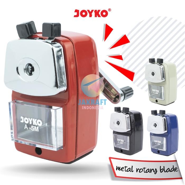

(1 Unit) Serutan Rautan Pensil Meja Besi JOYKO A-5M Stainless Table Pencil Sharpener Lengkap Dengan
