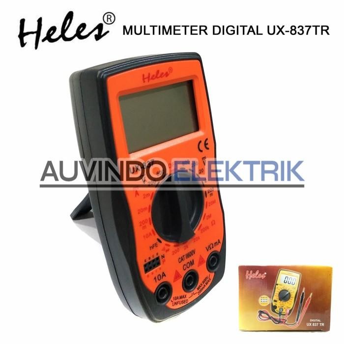 Terbaik Multitester Digital Heles Ux-837Tr Avo Meter Multi Tester Ux837 Tr 837
