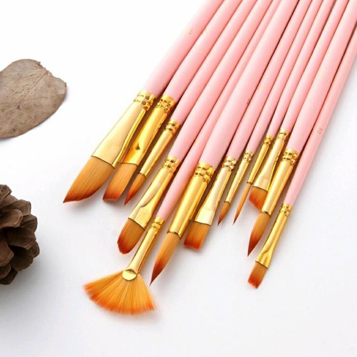 

Kuas Lukis Set 12 pcs untuk Cat Acrylic/ Cat Minyak