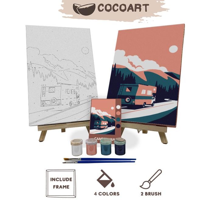 

Paint By Number Kit [ Campervan ] - Cocoart.id I Kanvas 30 x 20 cm