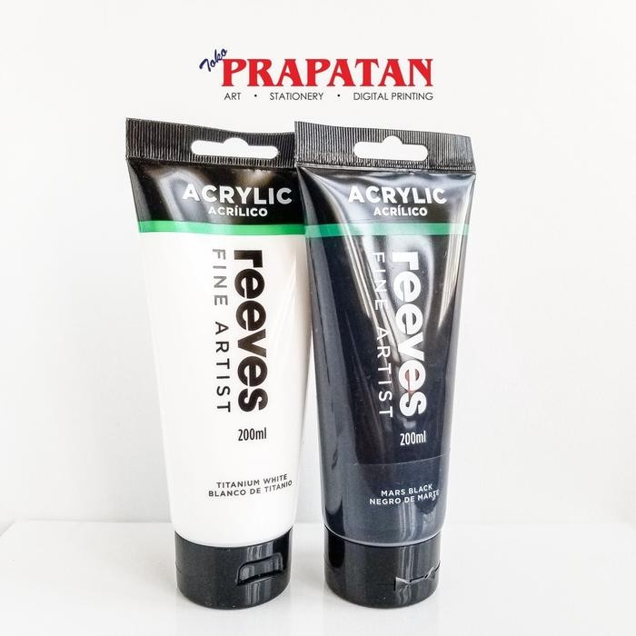 

Reeves Fine Artist Acrylic 200ml Titanium White & Black