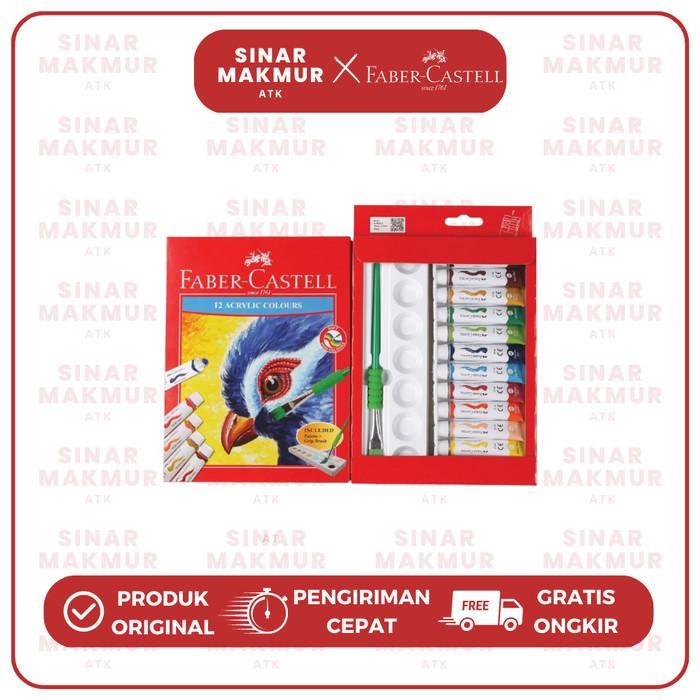 

12 Acrylic Colours / Cat Akrilik 12 Warna Faber-Castell