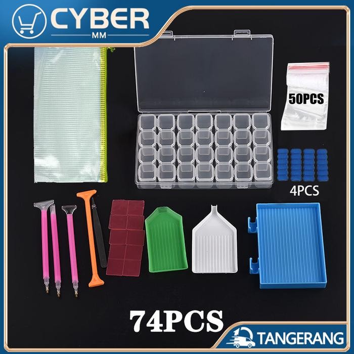 

74PCS Alat Diamondpainting 5D Diamond Painting Kit Tools DIY