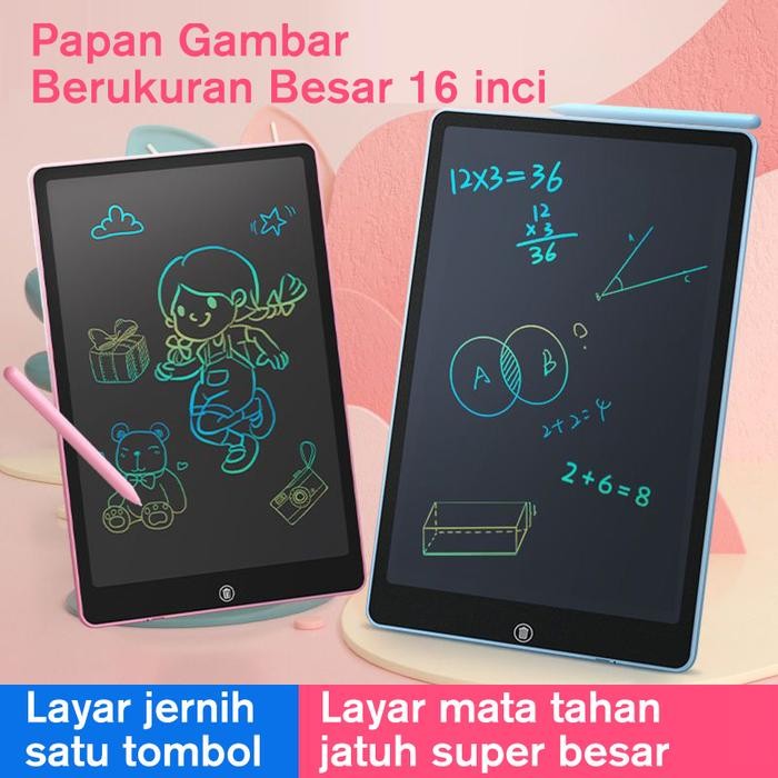 

OLYPS LCD Writting Tablet Colorful 16 inch /12inch/10inch Papan Tulis Untuk Anak / Writting Pad /
