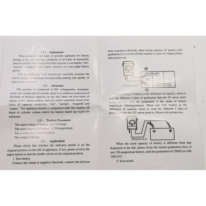 Menarik Battery Tester Analog / Jarum Sellery 95-032 Alat Tes Aki / Accu