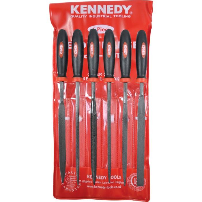 Kennedy.160mm 6 Piece Second Cut Assorted Needle File -KEN0316980K