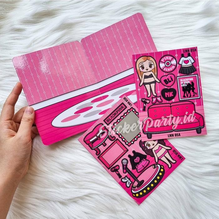 

[Sticker Party] Buku Paper Doll House Rumah Boneka Kertas Bertema Blink Blackpink Kpop Idol