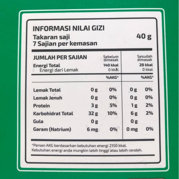 

Glx Fukumi Beras Porang Sachet 1 Box ( 7 Sachet x 40gram )